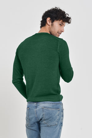 Gills Extra Fine Merino Crewneck Sweater - Bottiglia
