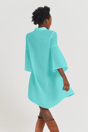 Offset Cotton Shirt Dress - Paraggi