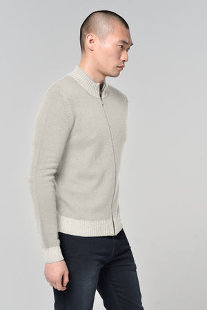 Tanar Foam Cashmere Blend Full Zip Sweater