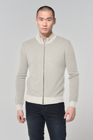 Tanar Foam Cashmere Blend Full Zip Sweater