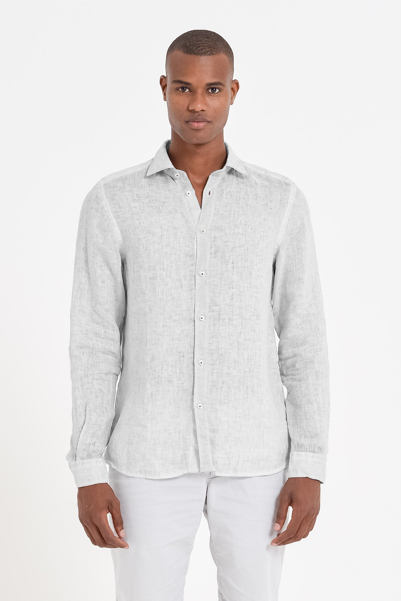 Relaxed Fit Linen Shirt - Marmo
