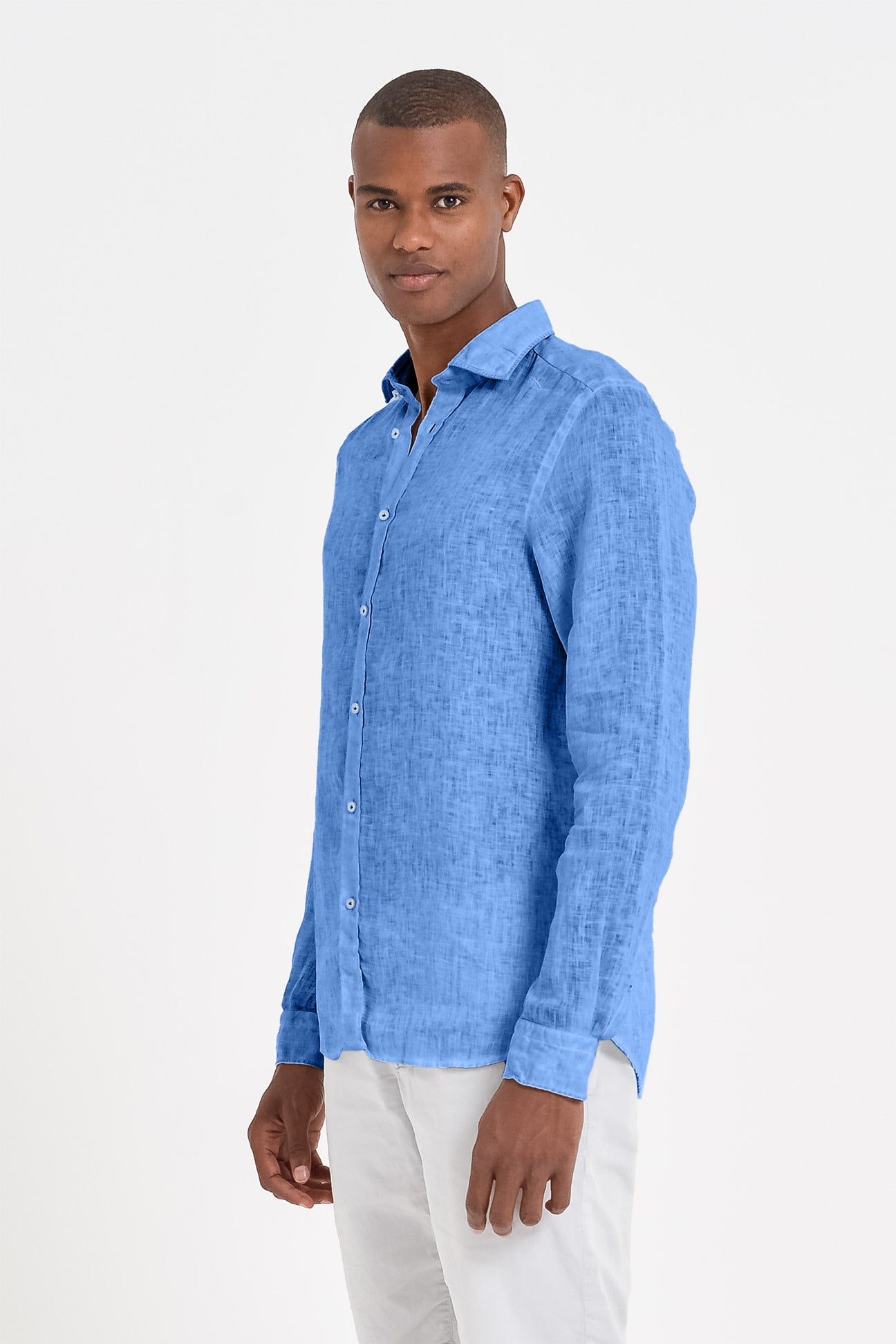 Camicia Lino Relaxed Fit - Oceano
