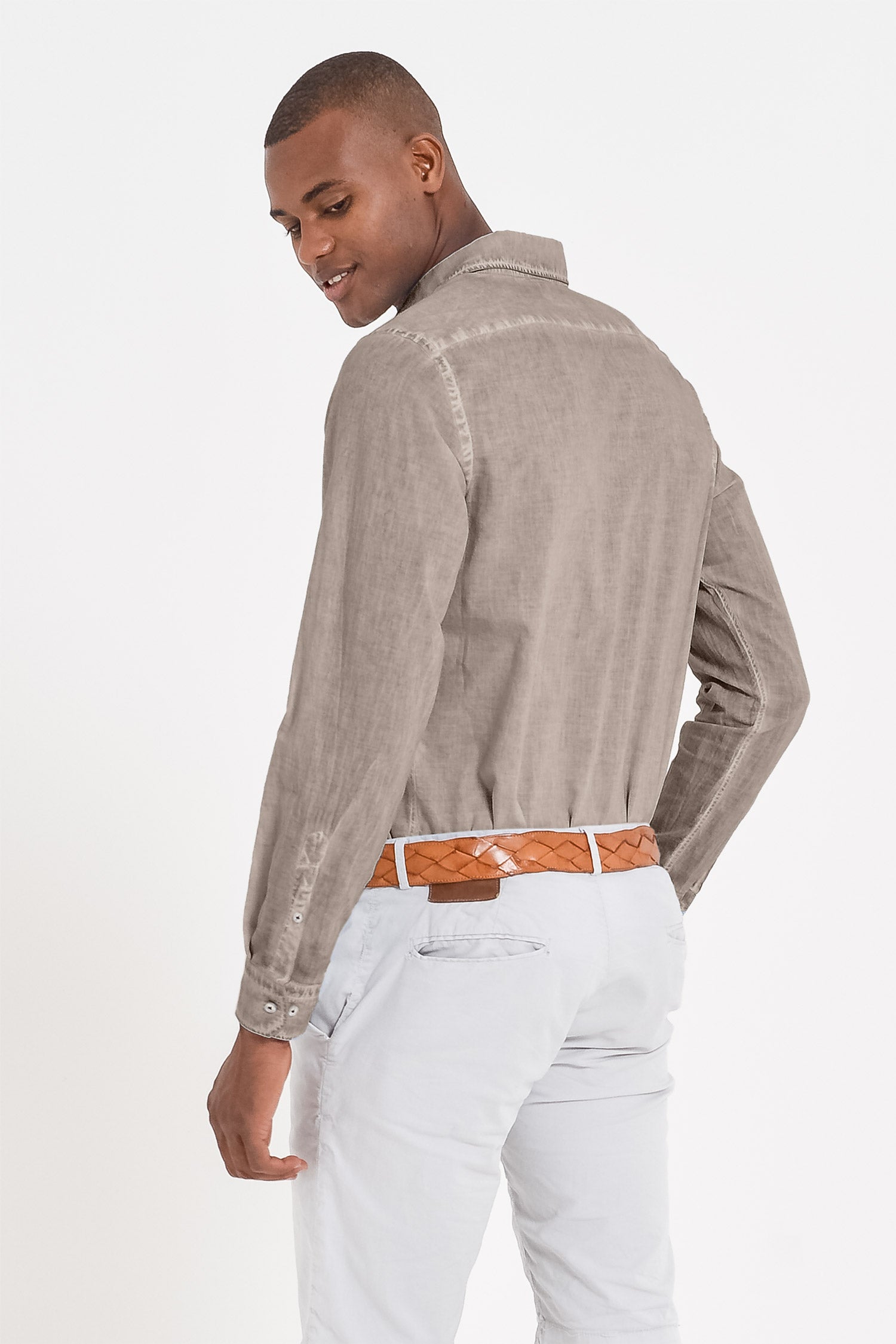 Relaxed Fit Cotton Voile Shirt - Reef