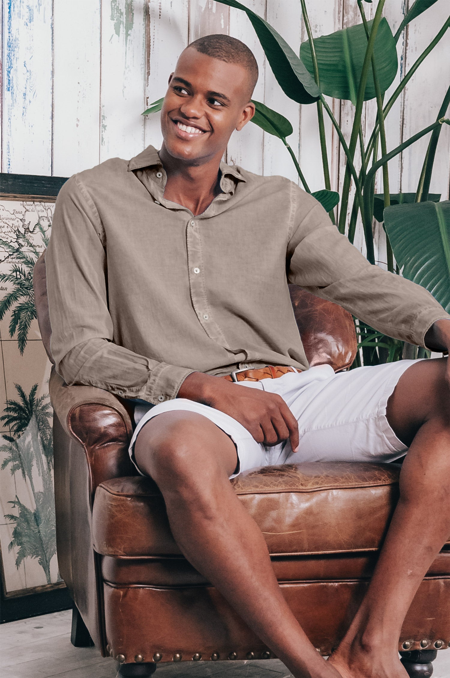 Relaxed Fit Cotton Voile Shirt - Reef