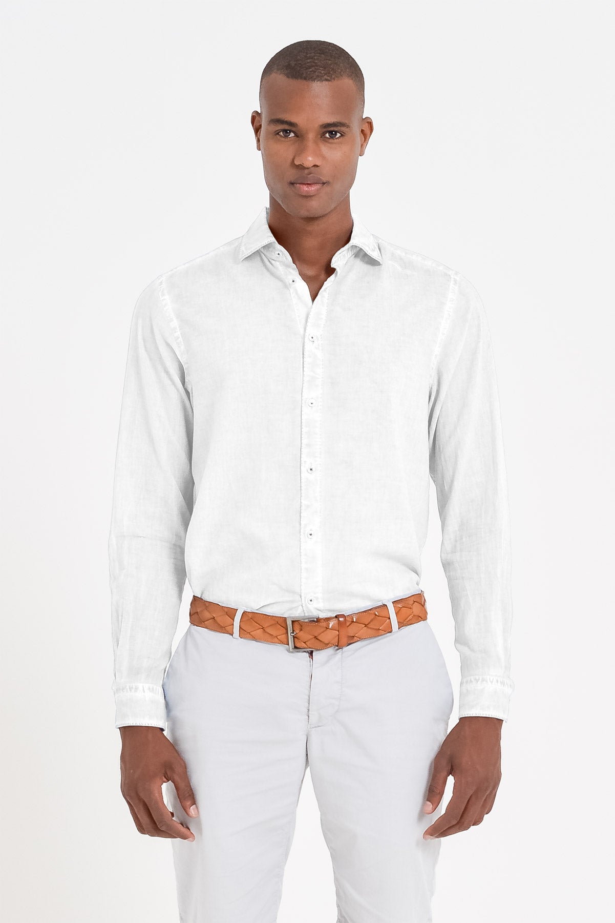 Relaxed Fit Cotton Voile Shirt - White