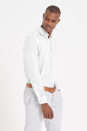 Relaxed Fit Cotton Voile Shirt - White