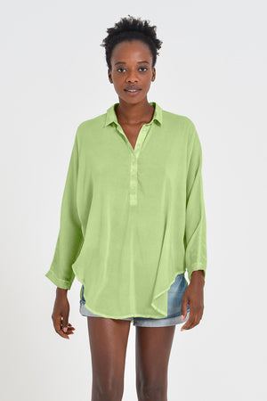 Kimono Polo Shirt - Kiwi