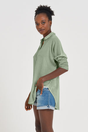 Kimono Polo Shirt - Palm
