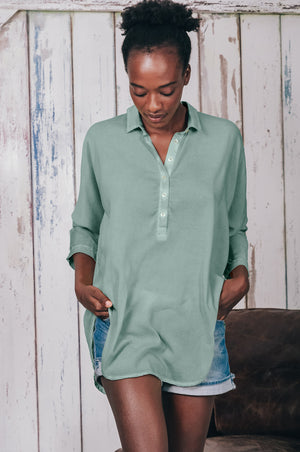 Kimono Polo Shirt - Shark