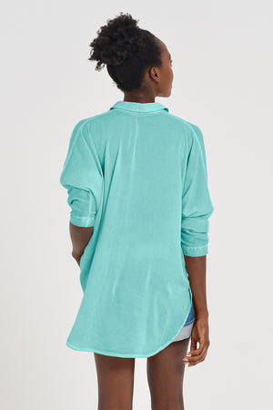 Kimono Polo Shirt - Water