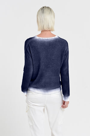 Spray Art Cogo V Knit in Navy