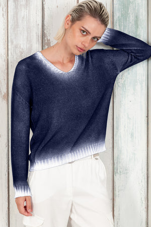 Spray Art Cogo V Knit in Navy