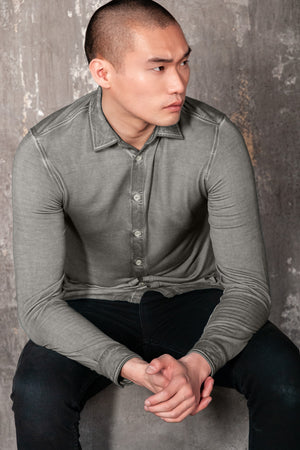 Easton - Viscose Jersey Shirt - Dolphin