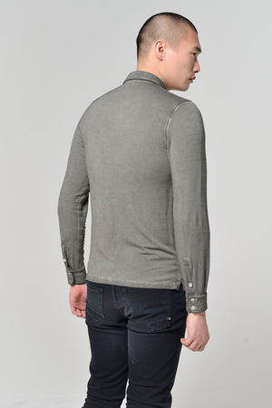 Easton - Viscose Jersey Shirt - Dolphin