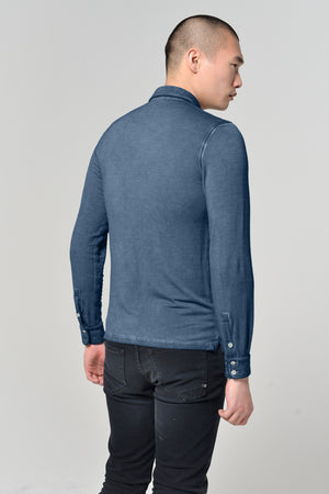 Easton - Camicia Jersey di Viscosa - Jeans