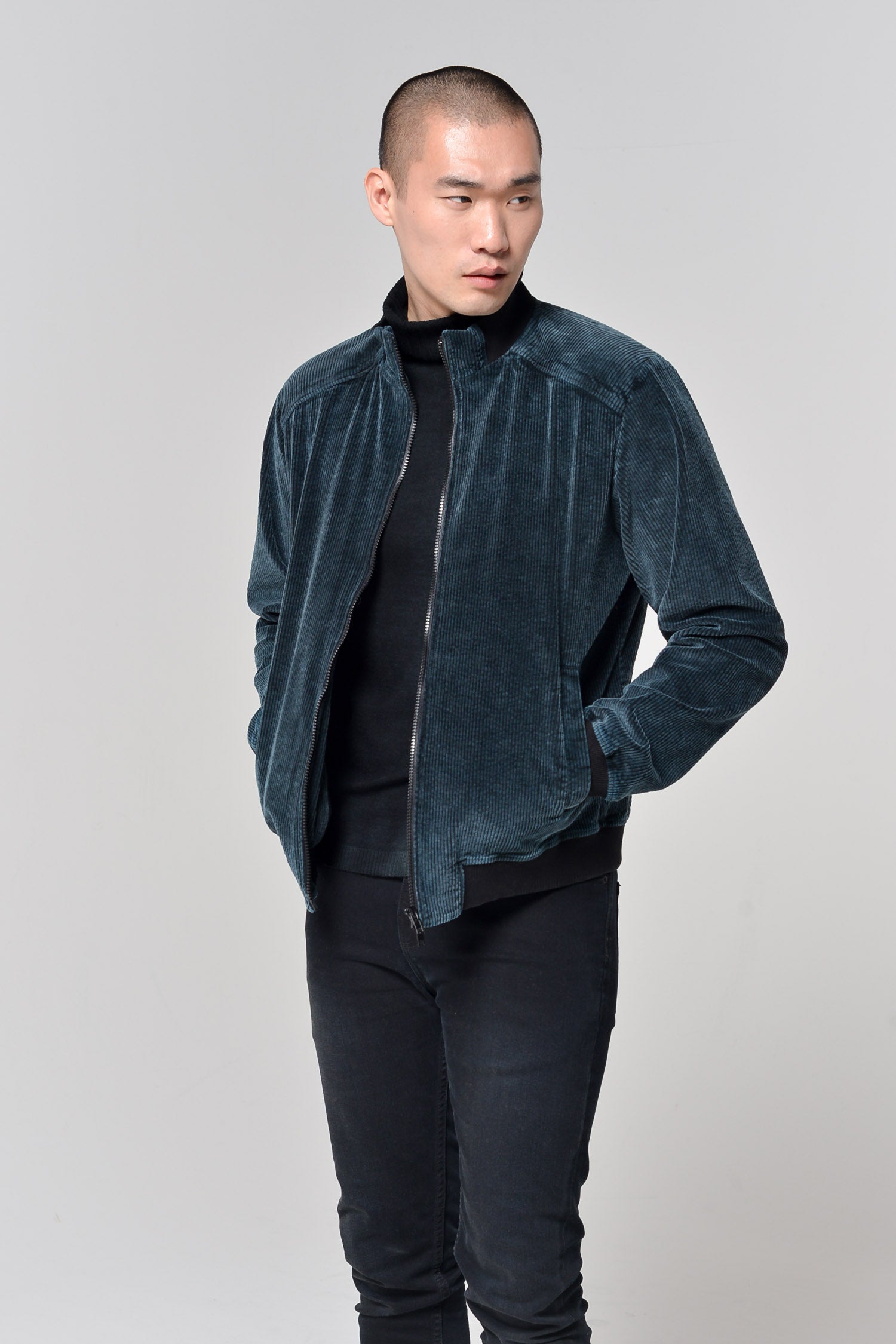 Hyton - Corduroy Bomber Jacket Jacket - Fjord