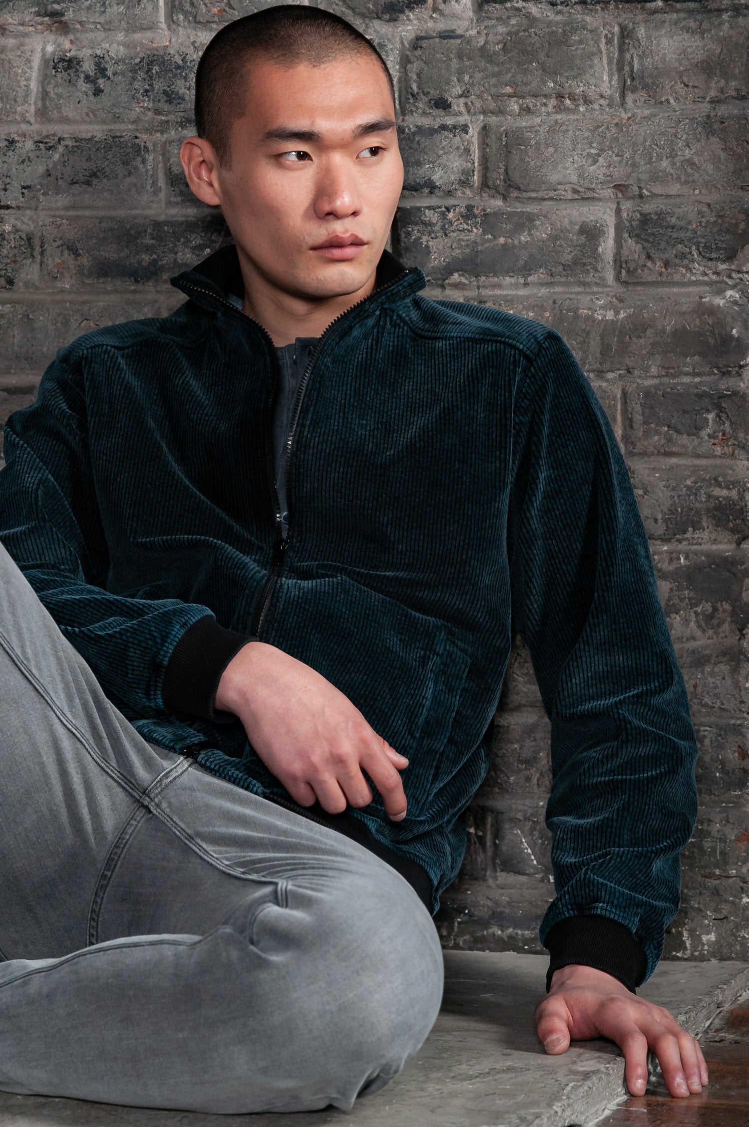 Hyton - Corduroy Bomber Jacket Jacket - Fjord