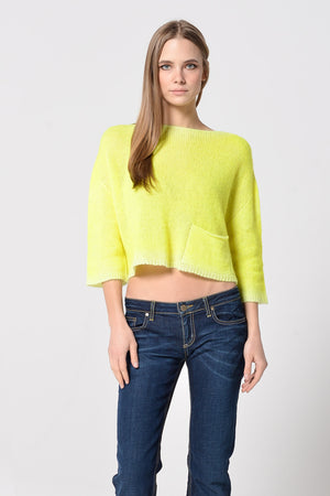 Ley Frost Art Sweater - Lime