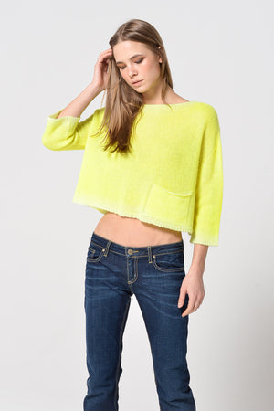 Ley Frost Art Sweater - Lime