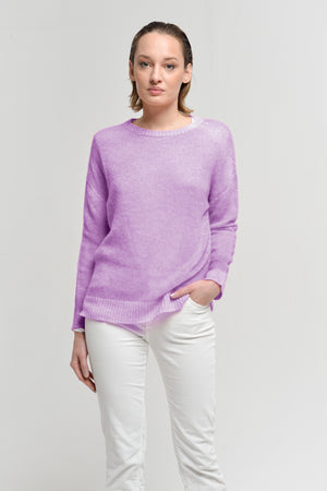 Leslie Frost Art Sweater - Berry