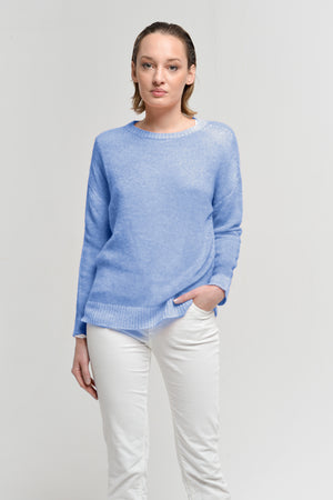 Leslie Frost Art Sweater - Marine