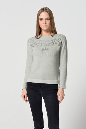 Appin Fair Isle Sweater - Fog