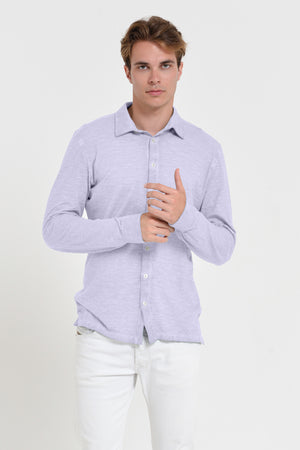 Garda Shirt - Men's Regular Fit Cotton Shirt - Lilac