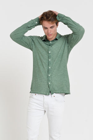 Garda Shirt - Men's Regular Fit Cotton Shirt - Juniper