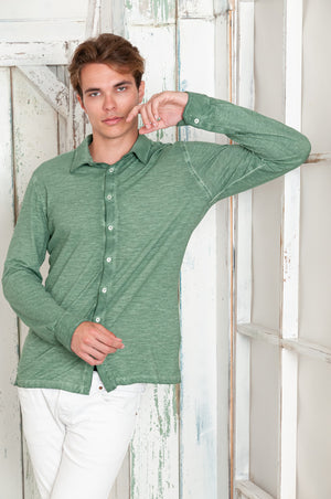 Garda Shirt - Men's Regular Fit Cotton Shirt - Juniper