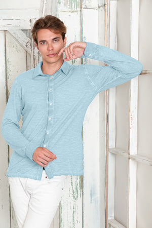 Garda Shirt - Men's Regular Fit Cotton Shirt - Bora Bora