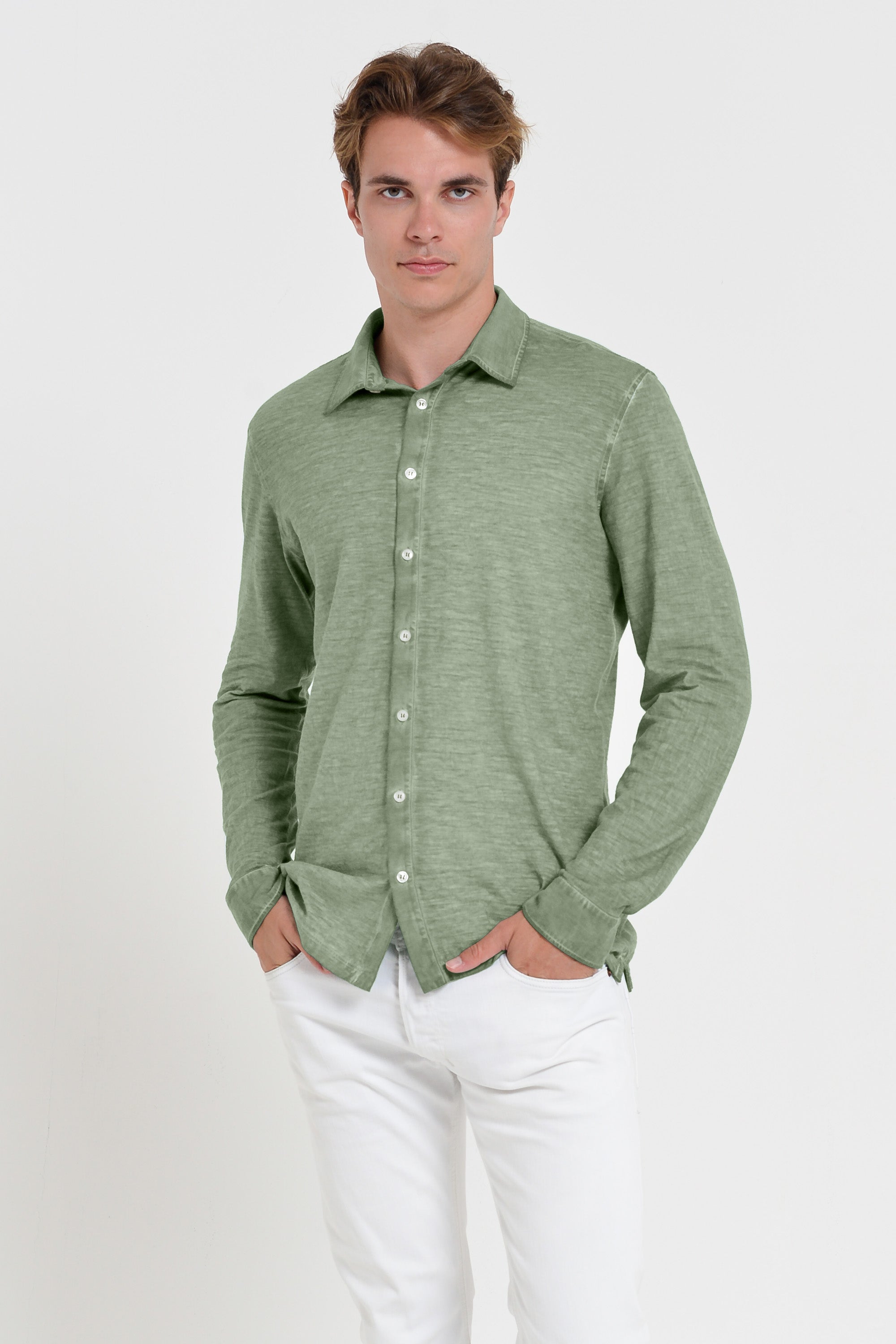 Garda Shirt - Men's Regular Fit Cotton Shirt - Palm