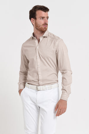 Men's Classic Fit Shirt in Poplin - Canapa
