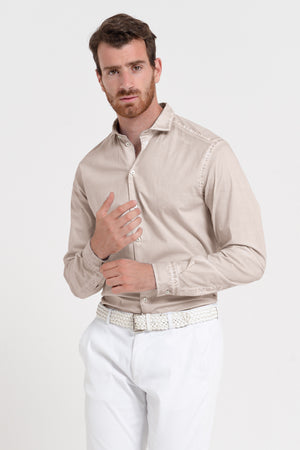 Men's Classic Fit Shirt in Poplin - Canapa