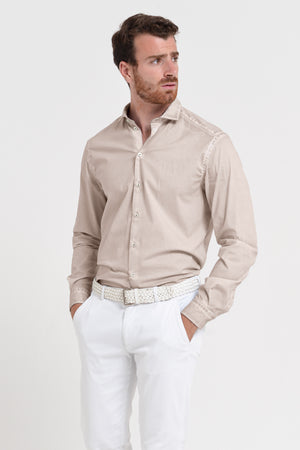 Men's Classic Fit Shirt in Poplin - Canapa