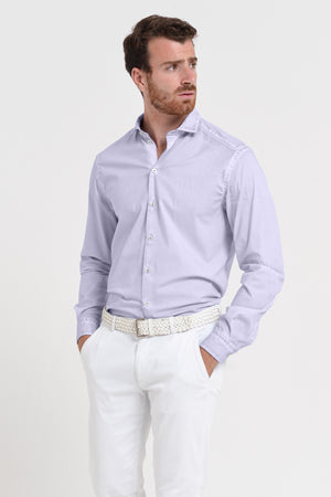 Men's Classic Fit Shirt in Poplin - Lilac
