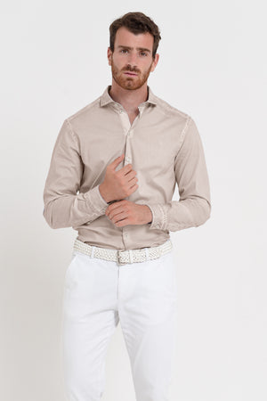 Men's Classic Fit Shirt in Poplin - Canapa