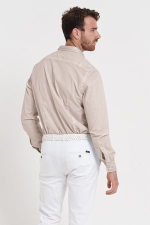 Men's Classic Fit Shirt in Poplin - Canapa