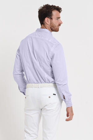Men's Classic Fit Shirt in Poplin - Lilac