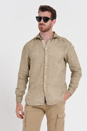 Men's Classic Fit Shirt in Linen - Harbor