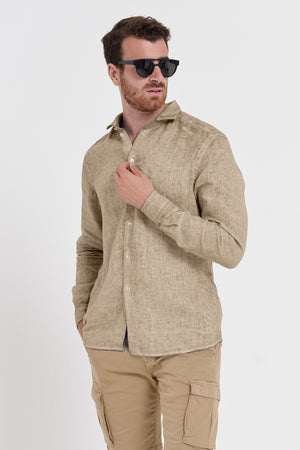 Men's Classic Fit Shirt in Linen - Harbor