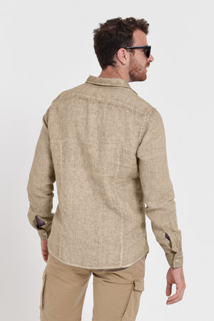Men's Classic Fit Shirt in Linen - Harbor