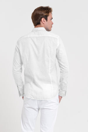 Classic Fit Shirt in Voile - White