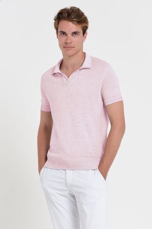 Nico Knit Polo Shirt - Rose