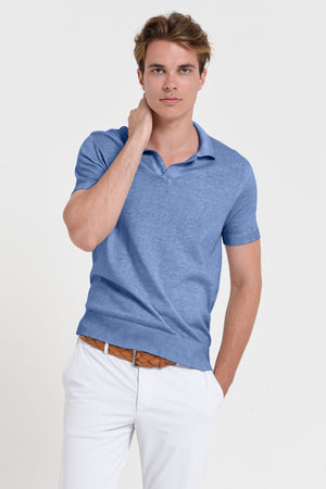 Nico Knit Polo Shirt - Bay