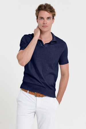 Nico Knit Polo Shirt - Navy
