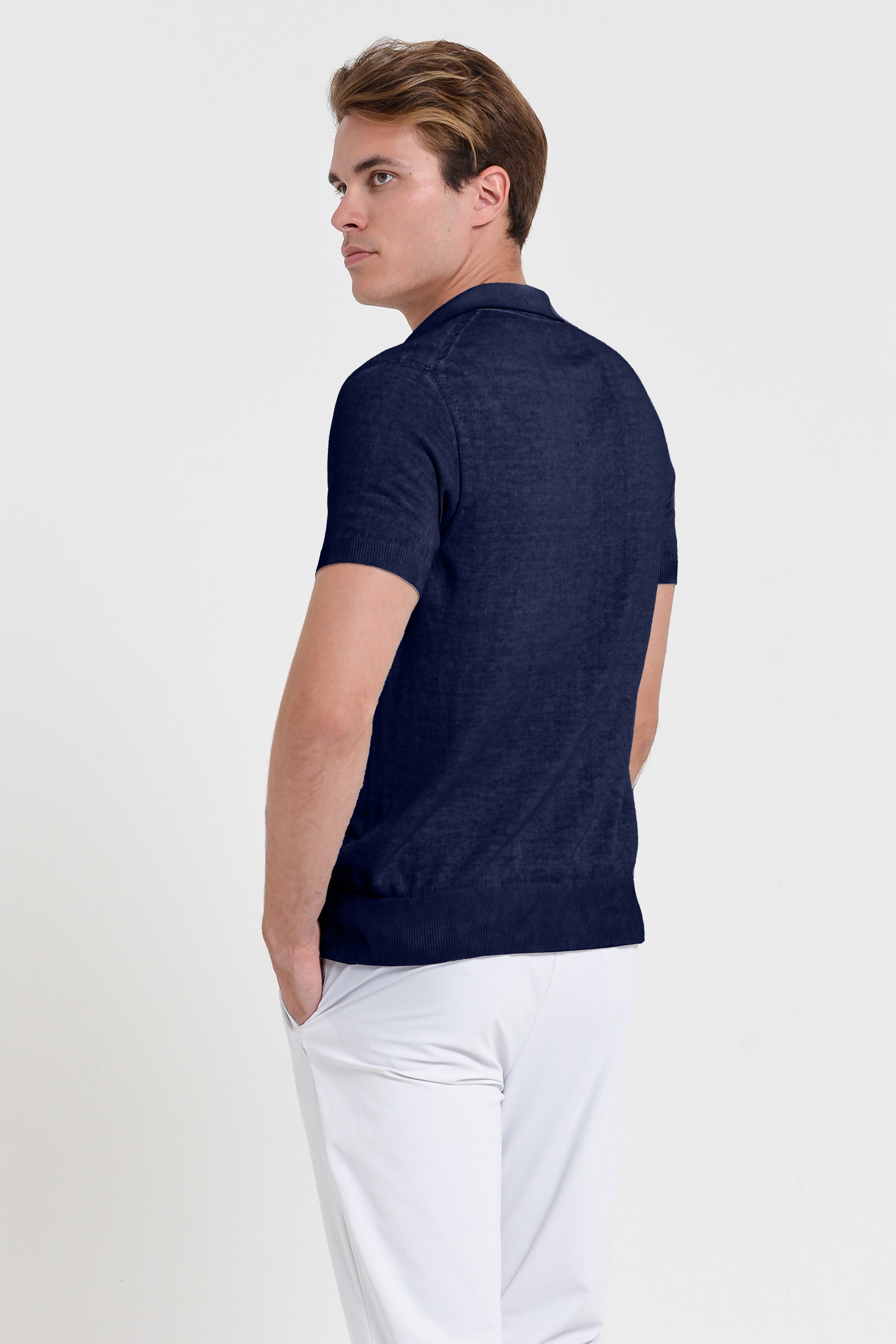 Nico Knit Polo Shirt - Navy
