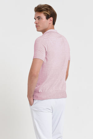 Nico Knit Polo Shirt - Rose