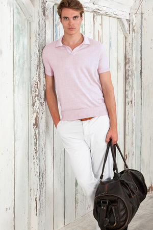 Nico Knit Polo Shirt - Rose
