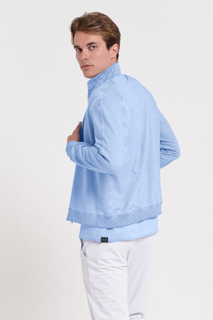 Warf - Full Zip Fleece Sweater - Cielo