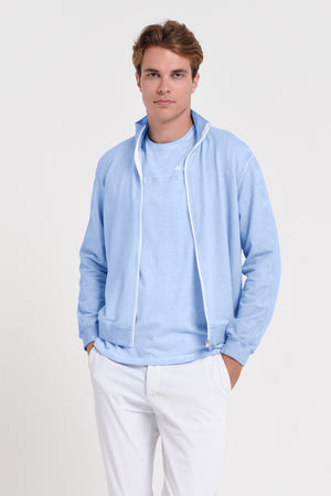 Warf - Full Zip Fleece Sweater - Cielo